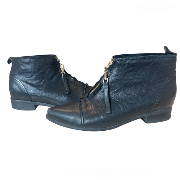 Shoe The Bear "Anna" Black Leather Ankle Boots - Picture 1 of 11